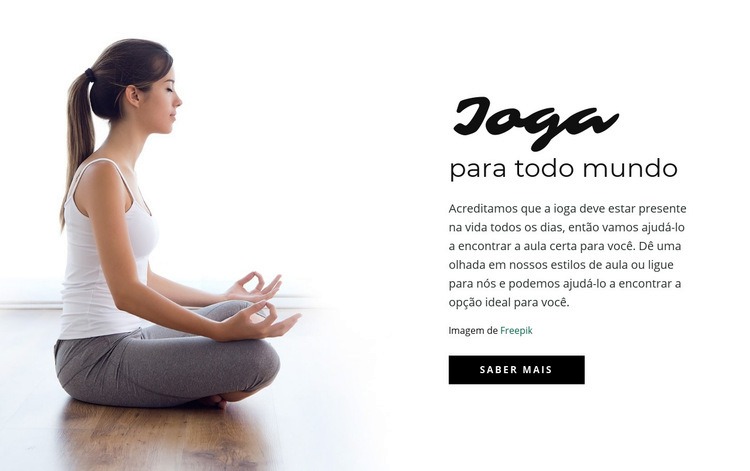 Meditação de ioga guiada Construtor de sites HTML