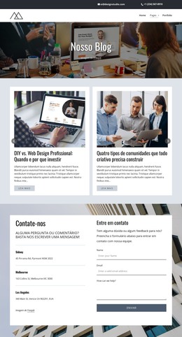 Postagens De Blog Do Estúdio Digital - Layout Do Site HTML