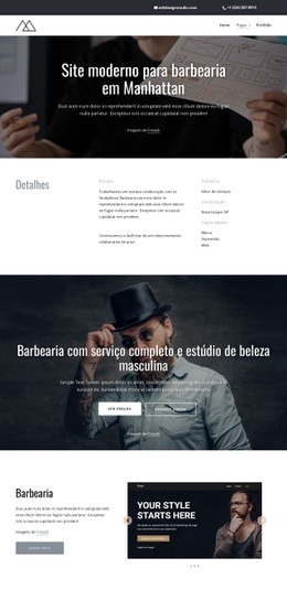 Design Moderno Para Barbearia - Melhor Página De Destino