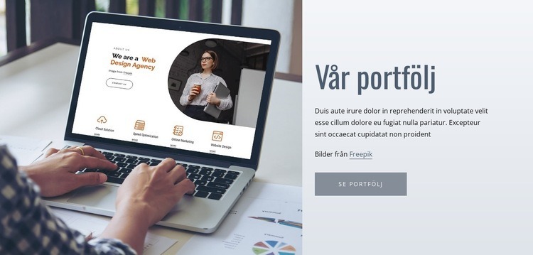 Vår design fungerar HTML-mall