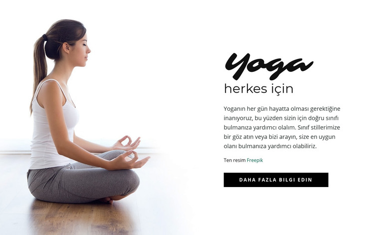 Rehberli yoga meditasyonu HTML Şablonu