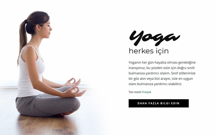 Rehberli yoga meditasyonu Html Web Sitesi Oluşturucu