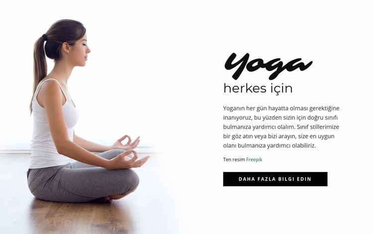 Rehberli yoga meditasyonu Web sitesi tasarımı