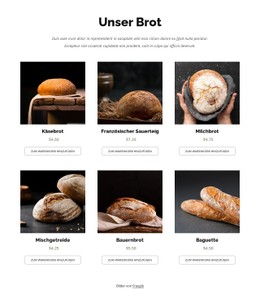 Kostenloses CSS-Layout Für Täglich Frisch Gebackenes Brot