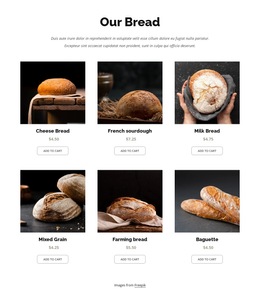 Premium HTML5 Template For Fresh Bread Baked Daily