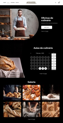 Oficinas De Culinária - Layout Do Site HTML