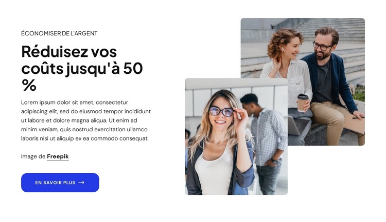 Nous aidons les startups à se développer Modèle HTML