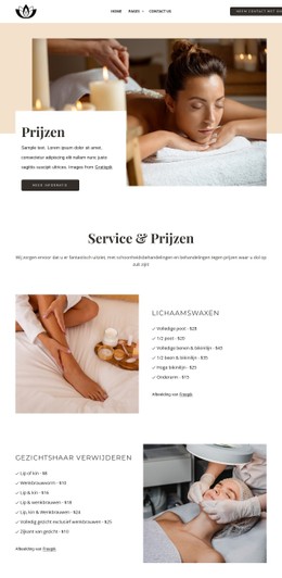 Paginawebsite Voor Service En Prijzen