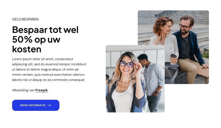Wij helpen startups groeien Website sjabloon
