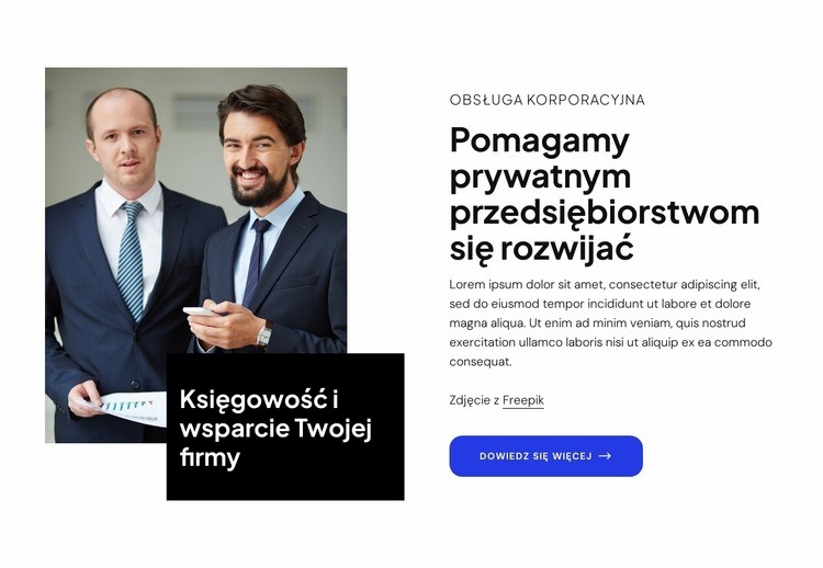Pomagamy rozwijać się prywatnym firmom Szablon