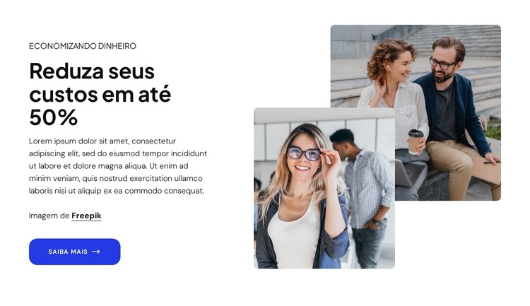 Ajudamos startups a crescer Modelo de site