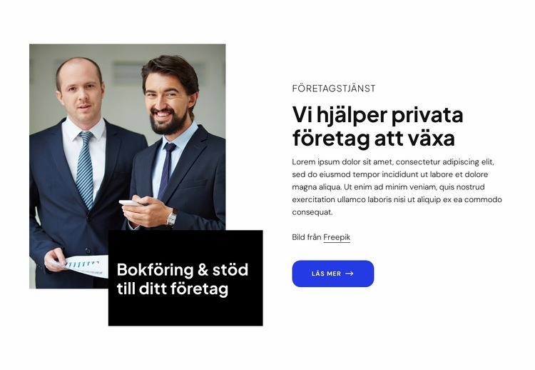 Vi hjälper privata företag att växa HTML-mall