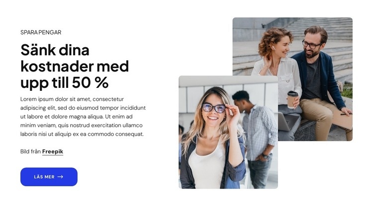 Vi hjälper startups att växa Webbplats mall