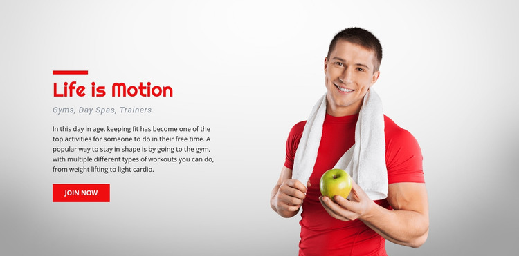 Customized exercise machines Homepage Design