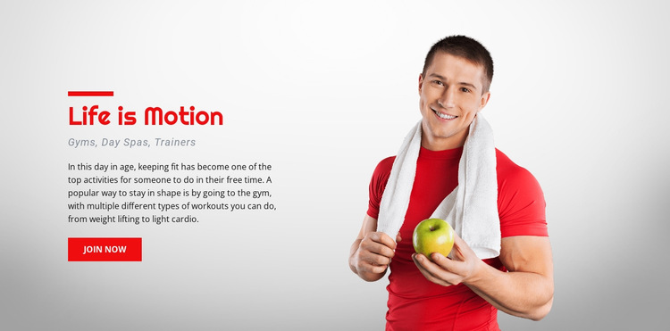 Customized exercise machines HTML5 Template