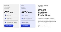 Seitenlayout Für Unsere Flexiblen Preispläne