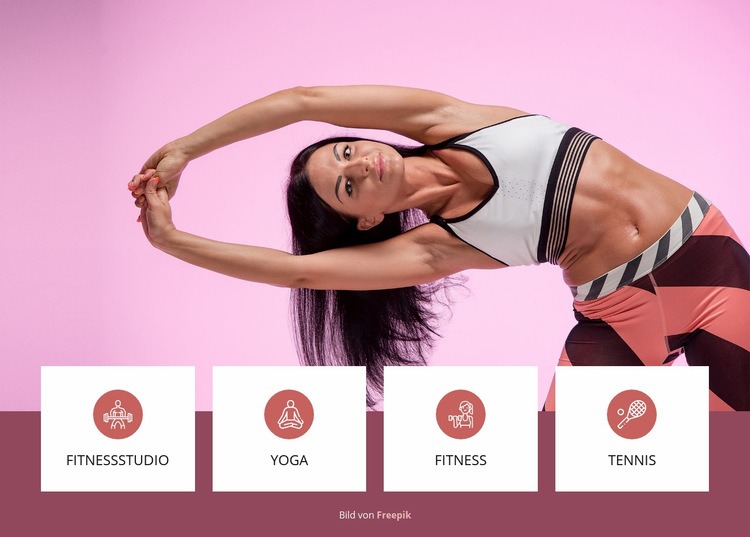 Fitnessstudio und Fitness Website-Modell