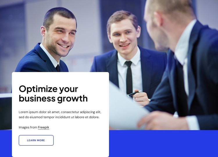 Optimize your business growth CSS Template