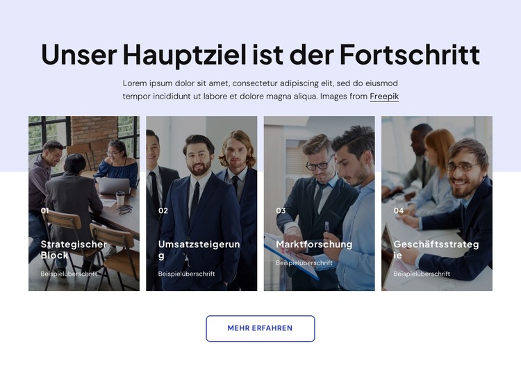 Sichern Sie Ihre Zukunft Website-Vorlage