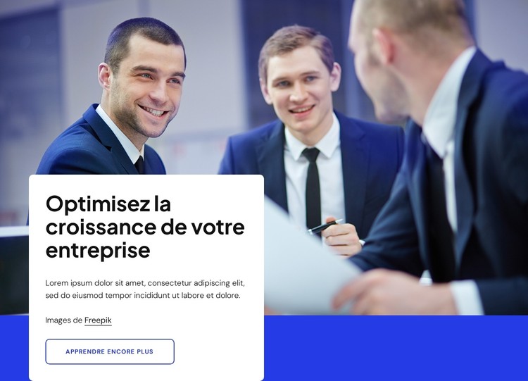 Optimisez la croissance de votre entreprise Modèle CSS