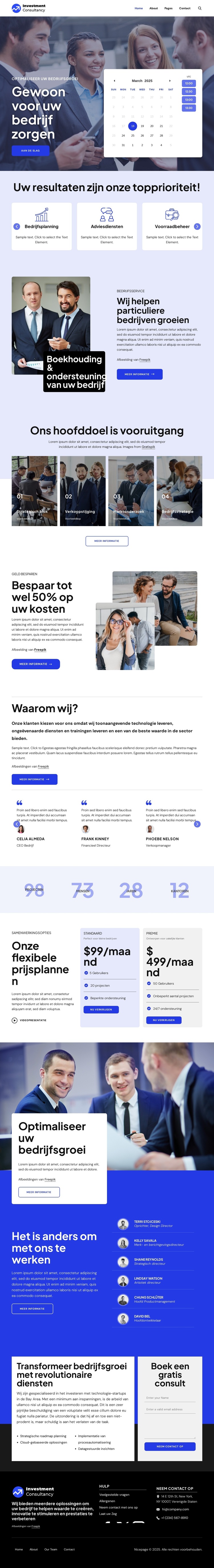 Investeringsadviesgroep Website sjabloon