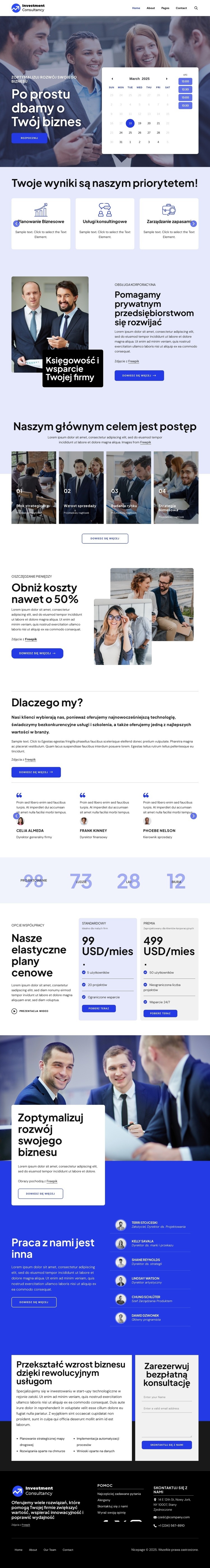Grupa doradztwa inwestycyjnego Projekt strony internetowej