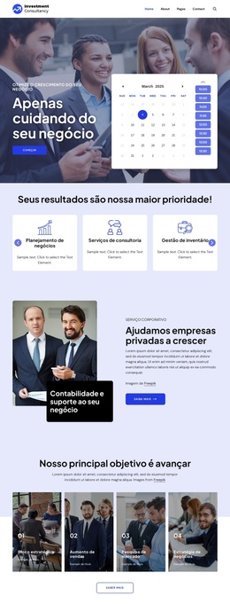 Consultoria De Investimentos - Tema WordPress Responsivo