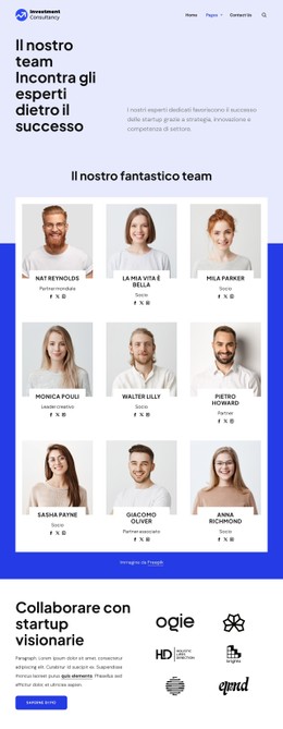 Team di consulenza sugli investimenti Modelli CSS