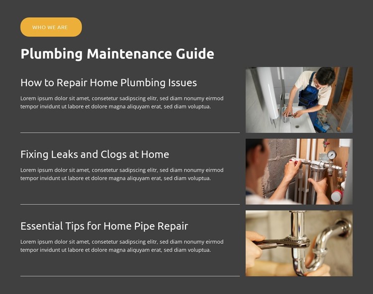 DIY Plumbing Tips CSS Template