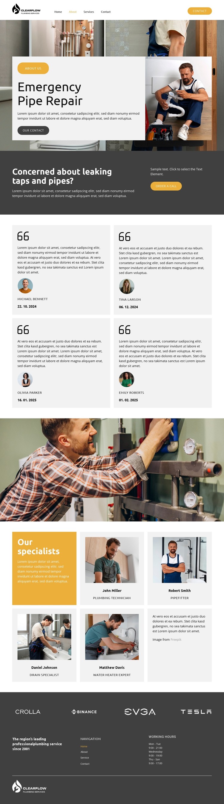 Emergency Plumbing Services CSS Template
