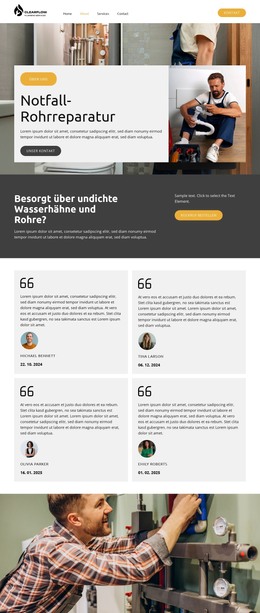 Sanitär-Notdienst HTML-Vorlagen