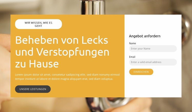 Sanitärreparatur zu Hause Joomla Vorlage