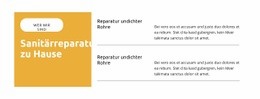 Reparatur Undichter Rohre - Modernes Website-Design