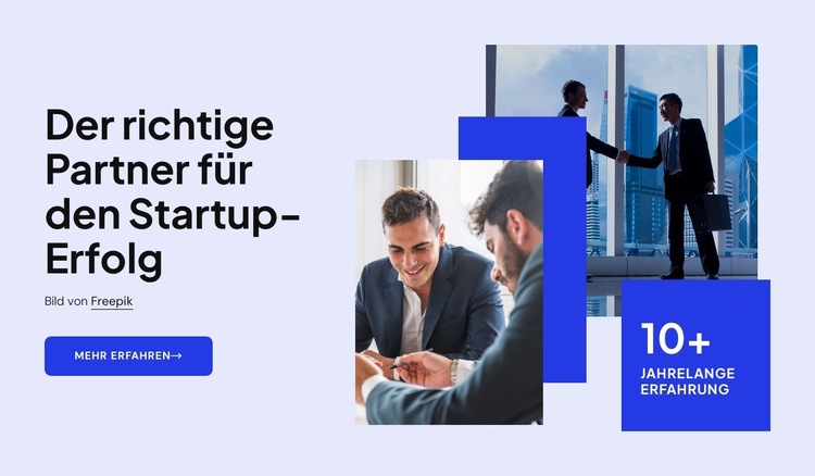 Startup-Beratung Website-Vorlage