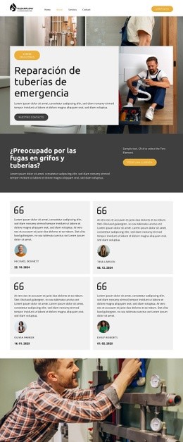 Servicios de plomería de emergencia Diseños de sitios web