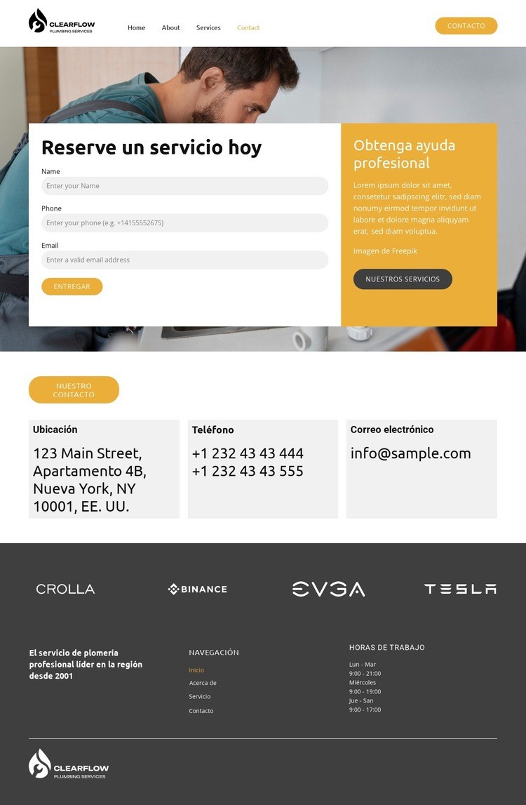 Limpieza y desatasco de desagües Página de destino