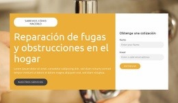 Impresionante Plantilla De Una Página Para Reparación De Plomería A Domicilio