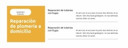 Reparación De Tuberías Con Fugas: Inspiración De Plantilla De Una Página