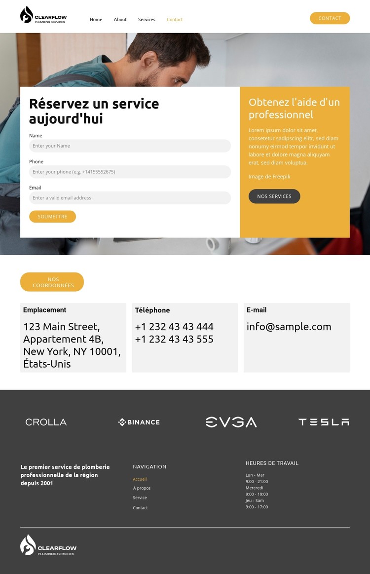 Nettoyage et débouchage des canalisations Modèle CSS