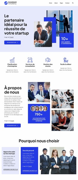 Partenaire Pour La Réussite Des Startups Modèle Joomla