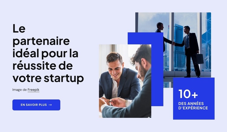 Conseil aux startups Modèle de site Web