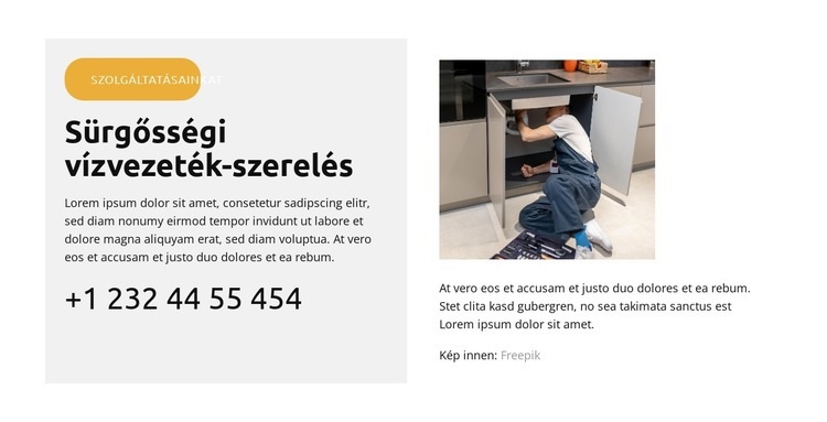 WC-szivárgás javítása HTML Sablon