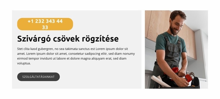 Konyhai mosogató javítás Weboldal sablon
