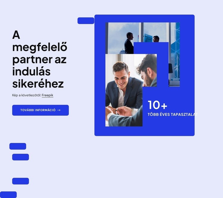 Indítási tanácsadás Weboldal sablon