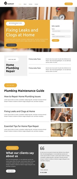 Repair Home Plumbing Joomla Templates