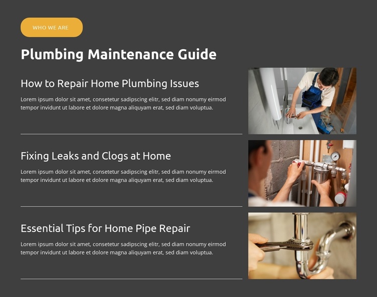 DIY Plumbing Tips Joomla Template