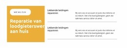 Multifunctioneel Websiteontwerp Voor Lekkende Leidingen Repareren