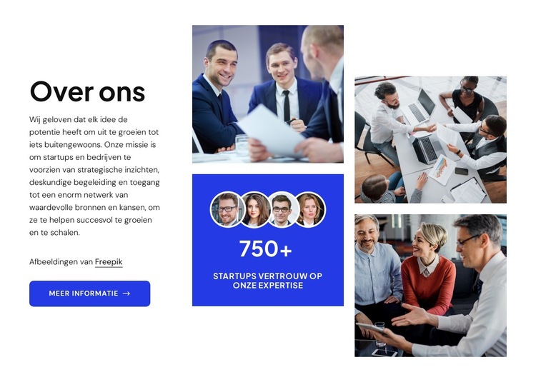Bewezen strategieën voor succesvolle startups Website sjabloon
