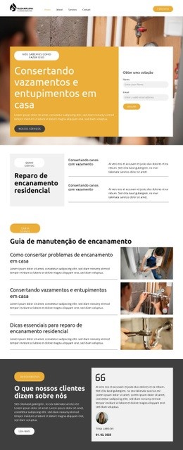 Reparar encanamento residencial Modelos