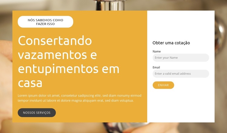 Reparo de encanamento residencial Modelo HTML